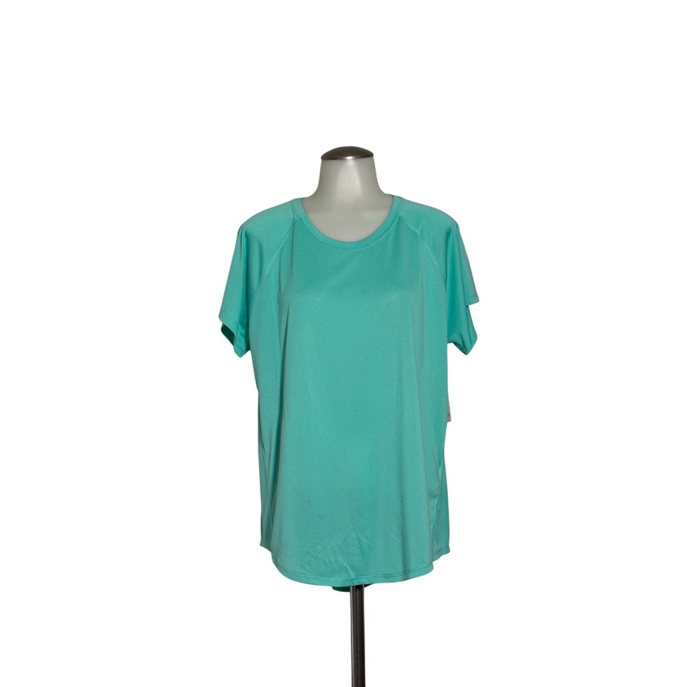 Tek Gear Workout Top Women XL Aqua Stone (mint green) Mesh Back New w/ Tags Note